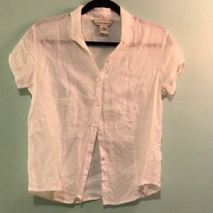 Banana Republic button up linen blouse